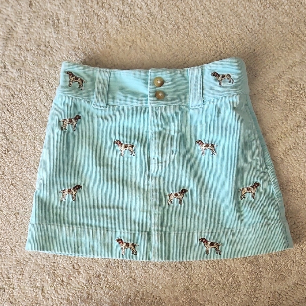 Ralph Lauren || Blue Lable Blue Coduroy Poin5lter Dog Skirt Size 5